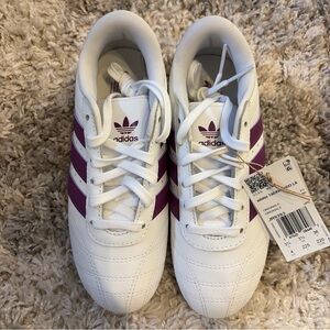 Adidas White and Purple Taekwando Sneakers